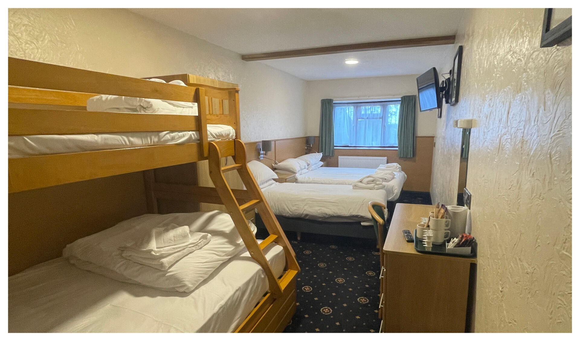 Image of standard family room accommodation at the Manor Resort.